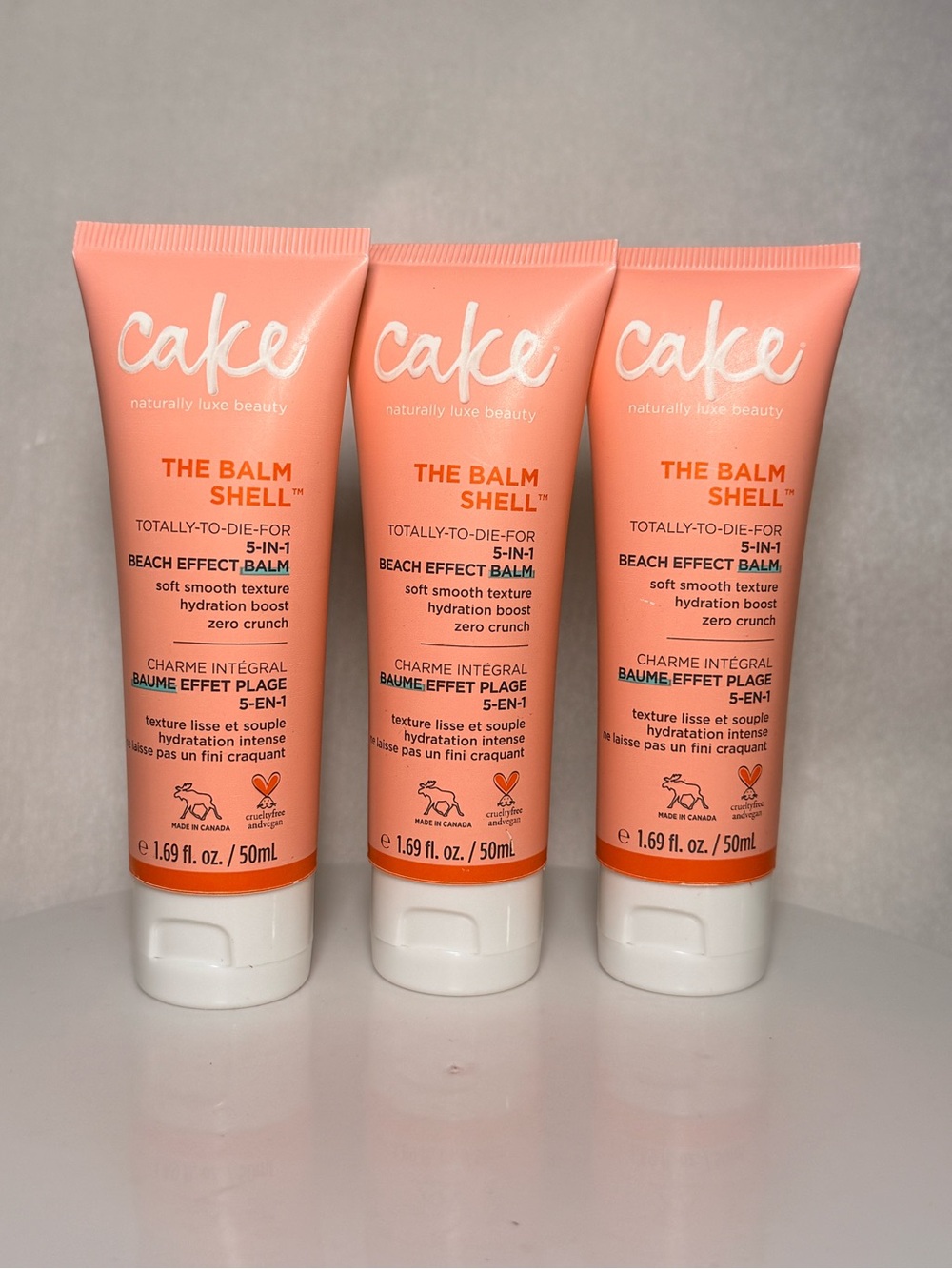 Cake Beach Effect Balm shell  5 in 1 beach effect balm lot of 3 5ml each